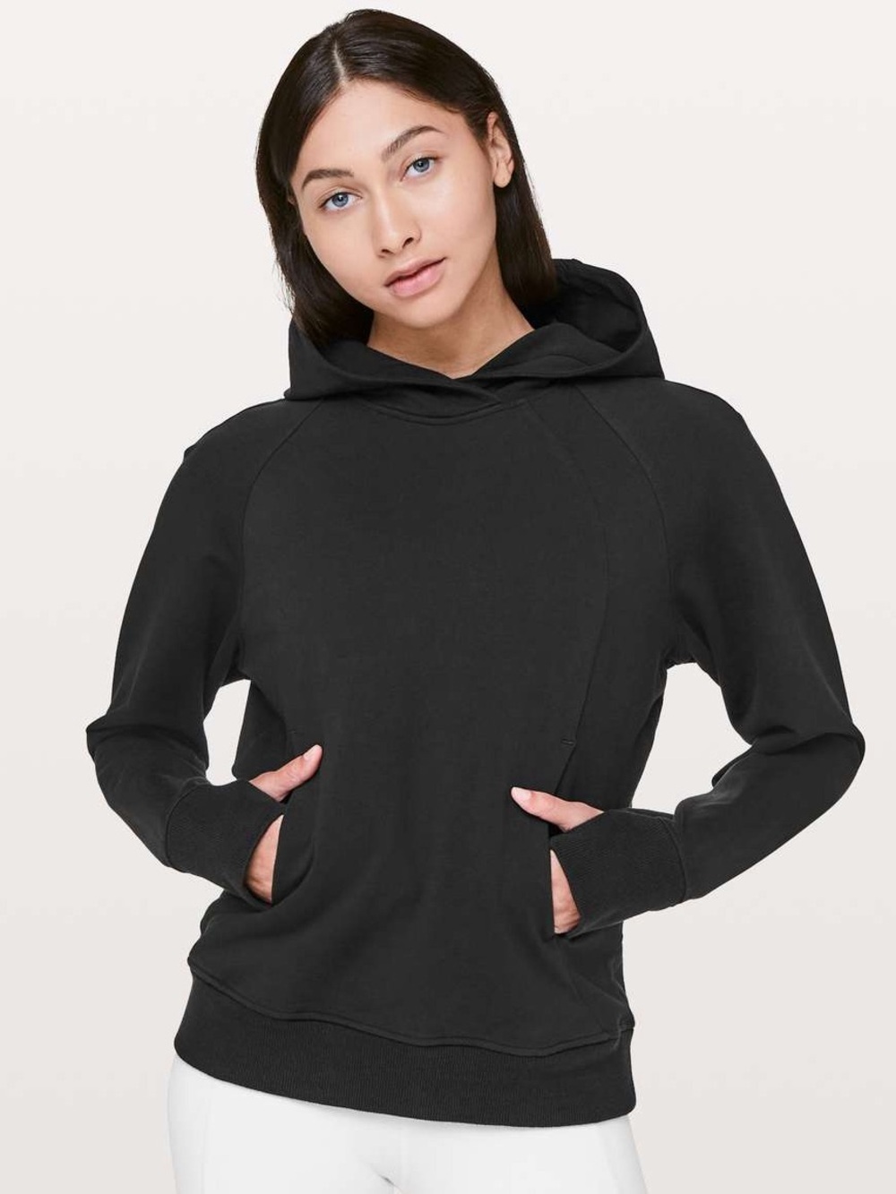 Lululemon Scuba Pullover Hoodie Women's 6 Stretch Black Pouch Pocket Super Soft